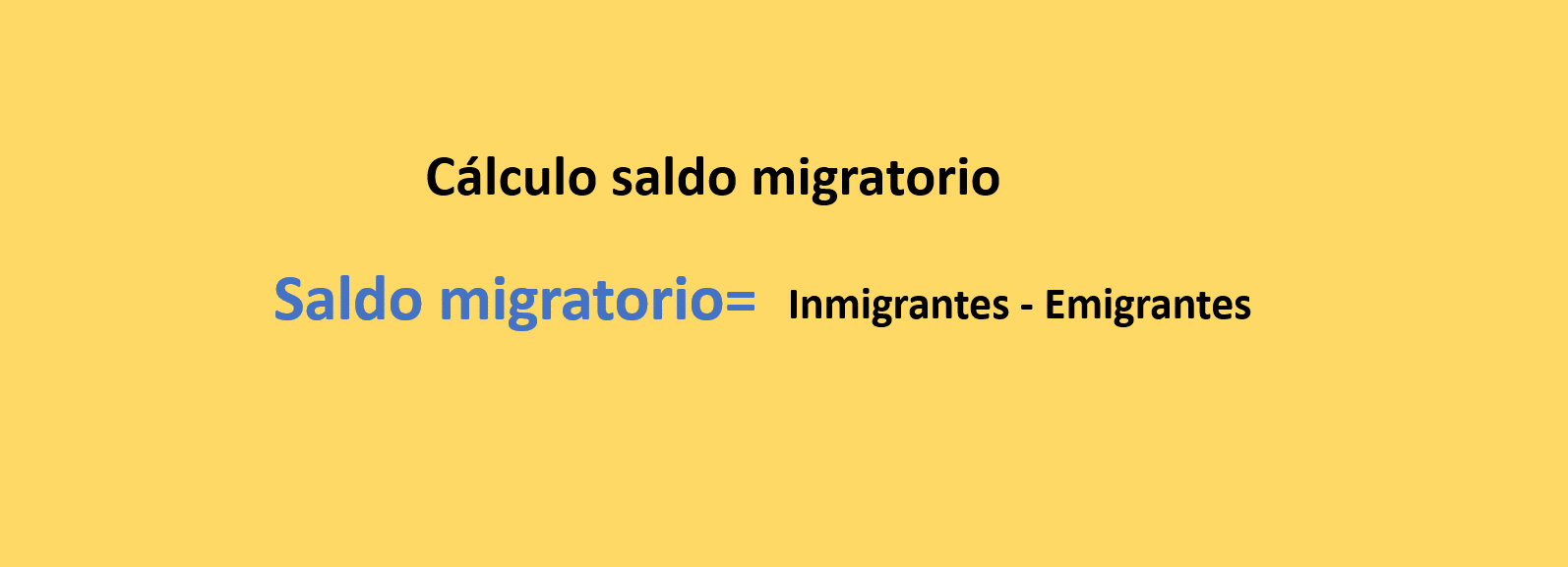 Fórmula do Cálculo do Saldo Migratorio