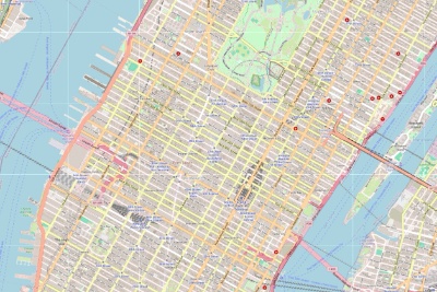 Plano do sector central de Manhattan (N.Y.)