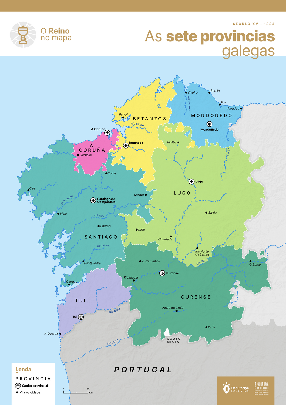 As sete provincias do Reino de Galicia