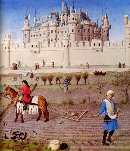 Les Très Riches Heures du duc de Berry octobre detail