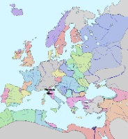 Mapa Europa 1328
