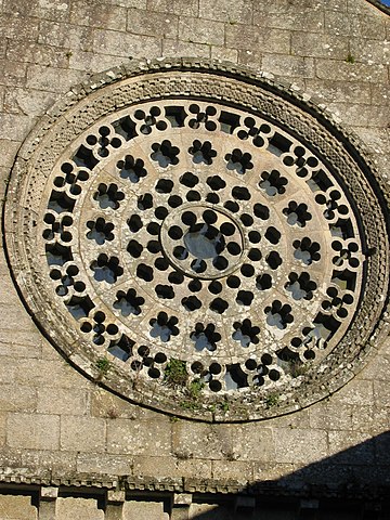 Fotografía dun rosetón