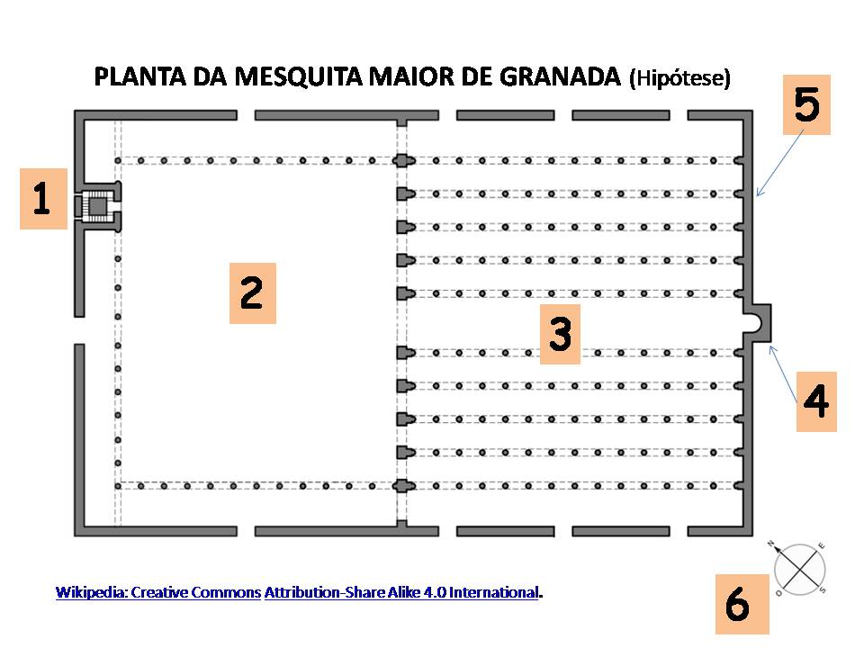 Esquema da Planta de la mezquita mayor de Granada