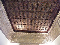 Detalle dun artesonado dos Reais Alcázares