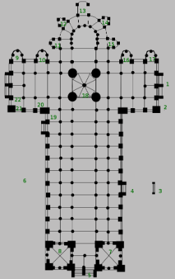 Esquema da Planta de S Sernín de Toulousse