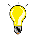 Pictograma de una bombilla