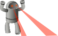 Robot con infrarrojos en los ojos