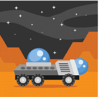 icono de un rover en Marte