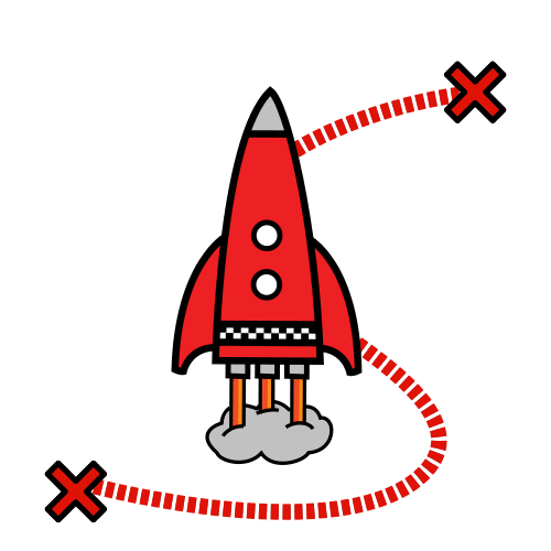 Pictograma viajar en cohete