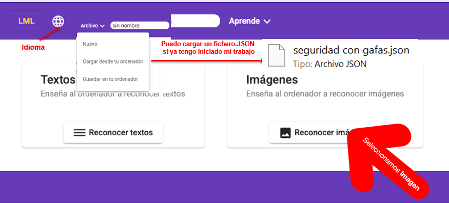 Tutorial LML imágenes.