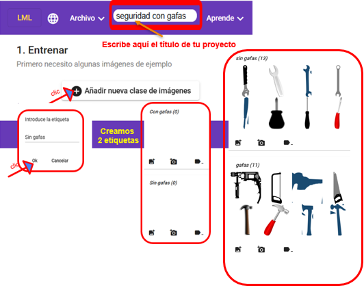 Tutorial LML imagen entrenar.