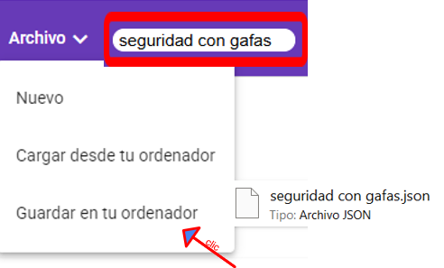 Tutorial LML imagen guardar trabajo.