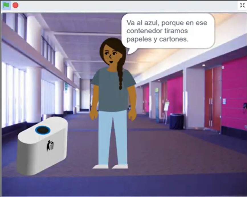 Contenedor azul Vídeo contenedor azul para folio