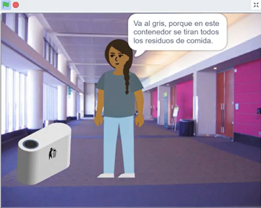 Contenedor gris van los residuos Vídeo mandarina va al gris