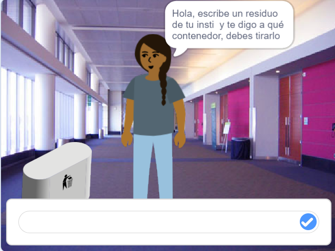 Escenario contenedor y texto Video escenario contenedor y texto