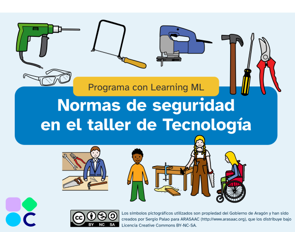 Programa con LearningML: Normas de seguridad en el taller