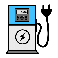 En la imagen se representa una estación de carga eléctrica
