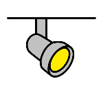 La imagen representa un foco de iluminación