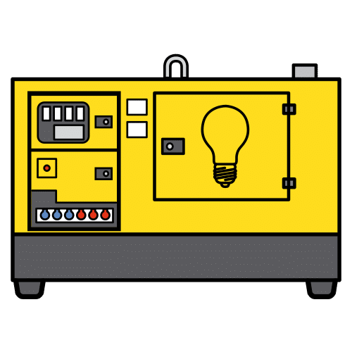 En la imagen se puede ver un generador de electricidad