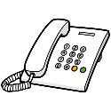 Pictograma con teléfono fijo de sobremesa