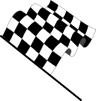 En la imagen puede verse una bandera a cuadros indicando la meta