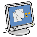 Pictograma con monitor informático