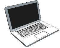 La imagen representa un ordenador portátil