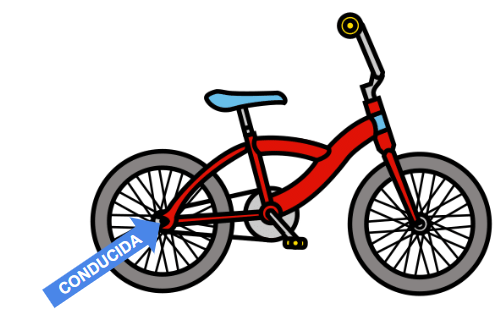 Elemento conducido en bici