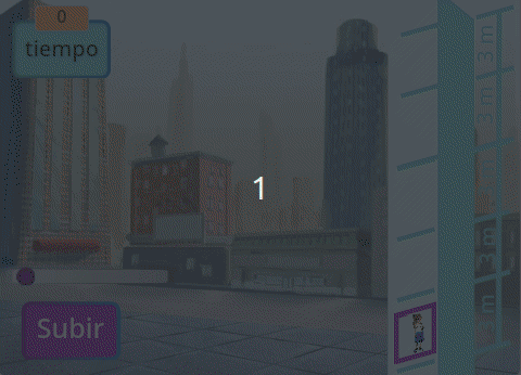 Hay un ascensor que sube el edificio muy lentamente