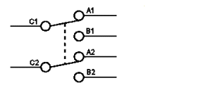Circuito de colocación de un conmutador doble