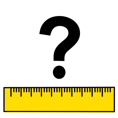 regla con un interrogante encima