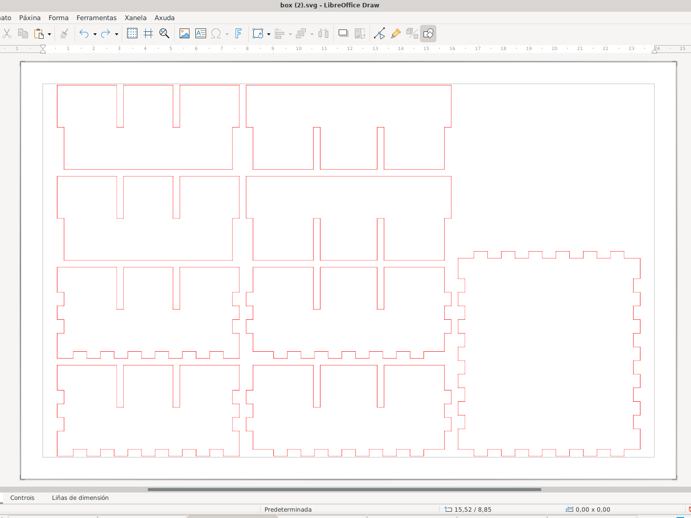 Desarrollo caja Libreoffice Draw