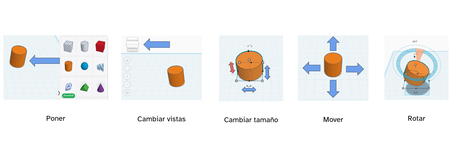 Mover y colocar Tinkercad 