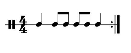 Imaxe dun compás cun ritmo que se repite