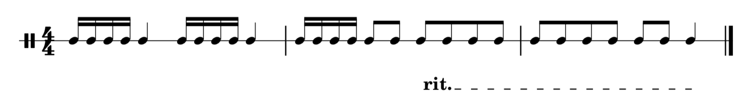 Imxe do ritmo do corte 1 con ritardando