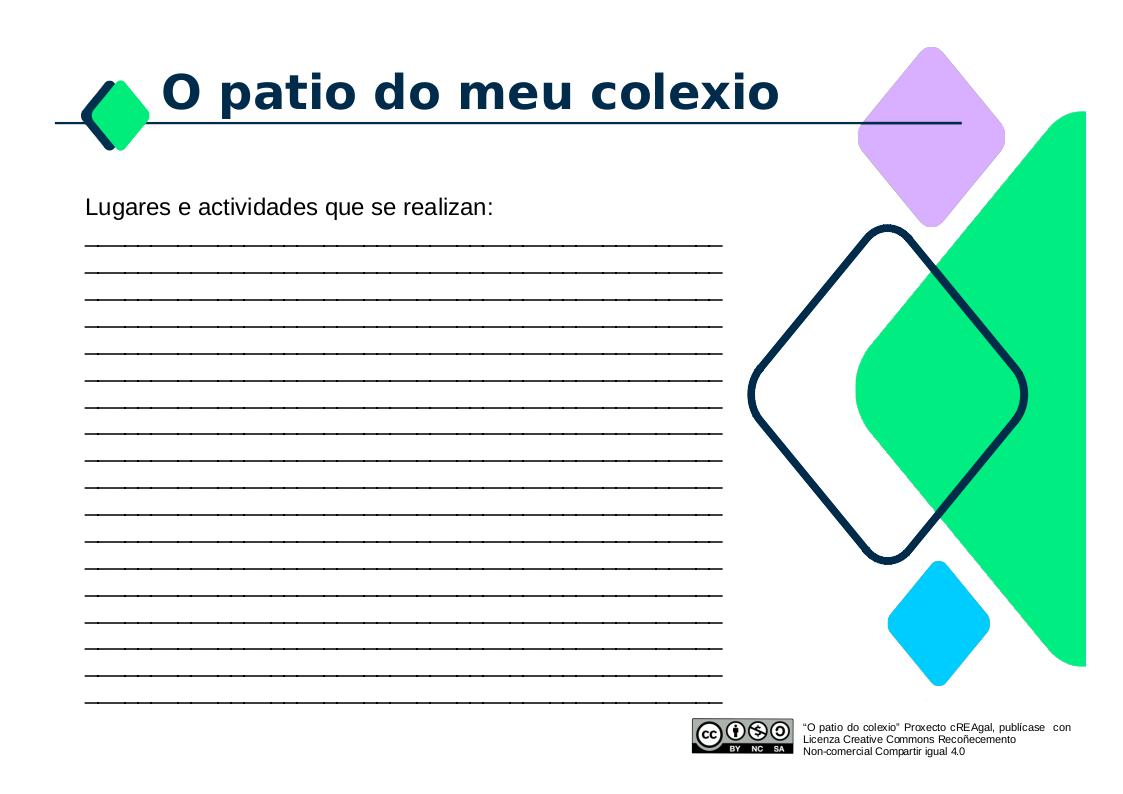 Imaxe do material de descarga par a realización da actividade de reflexión sobre o espazo do patio.