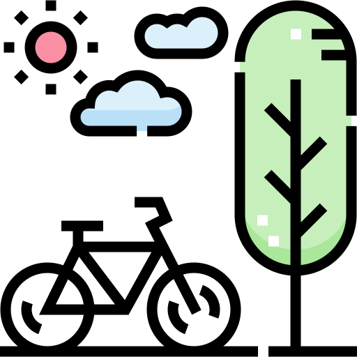 Icona dunha bicicleta ao aire libre