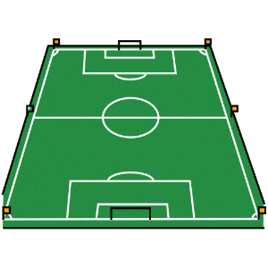 Pictograma de ARASAAC dunha pista de fútbol.