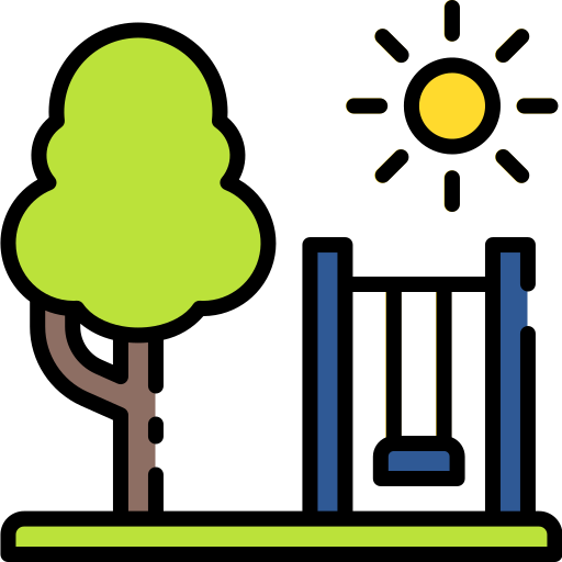 Icona dun patio cunha randeeira