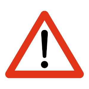 Pictograma de ARASAAC de perigo, hai unha zona prohibida.