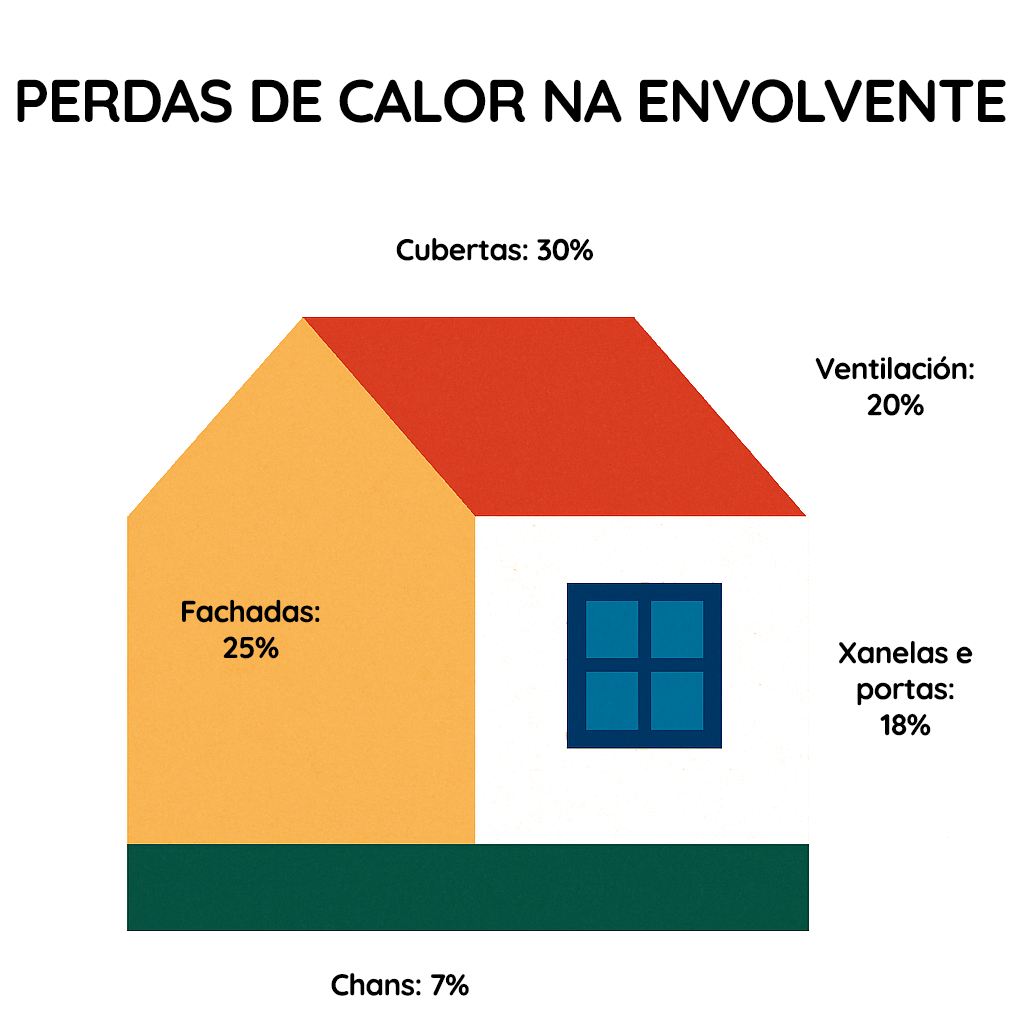 Perdas térmicas na envolvente
