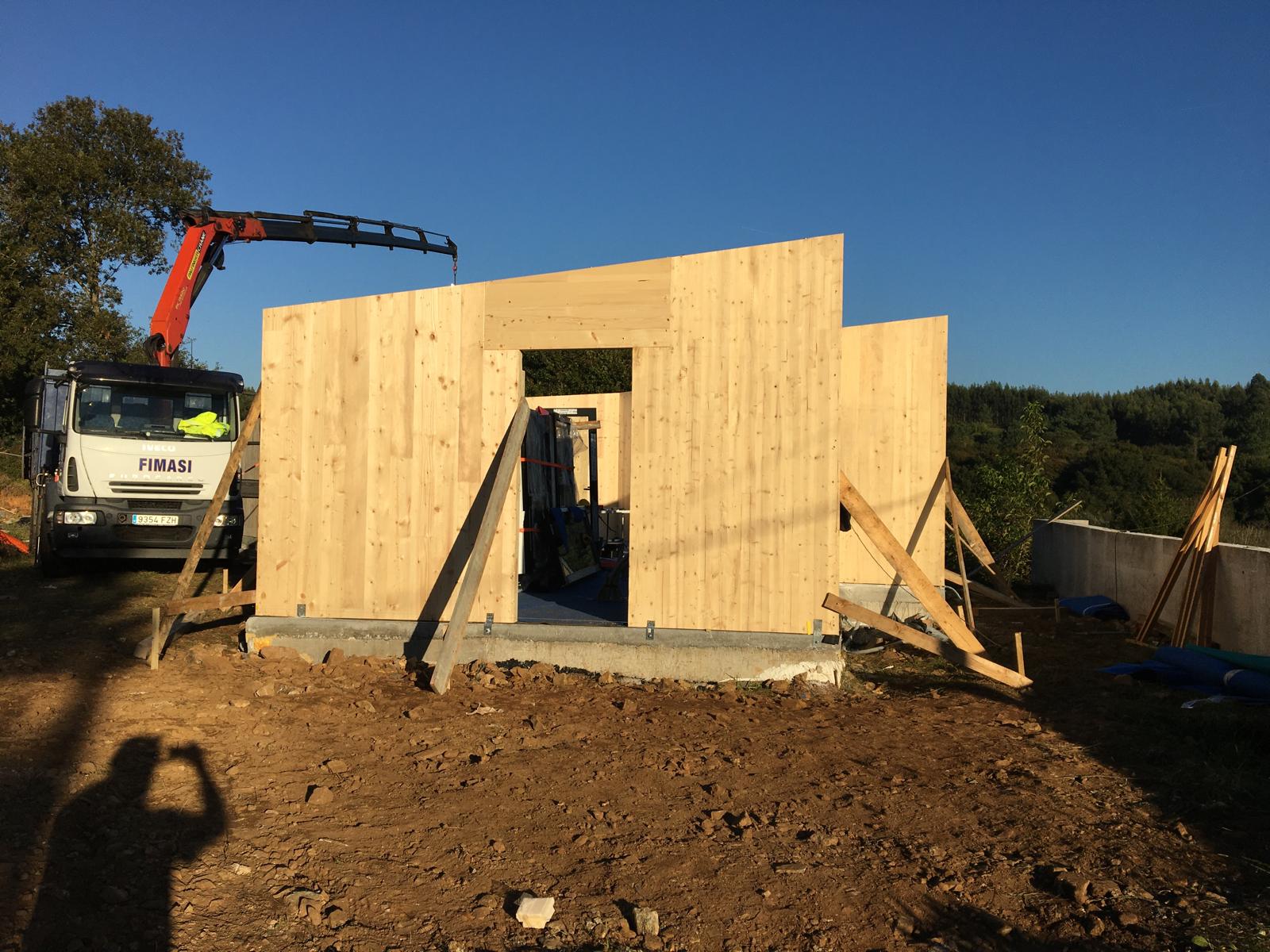 Paredes de paneis de CLT