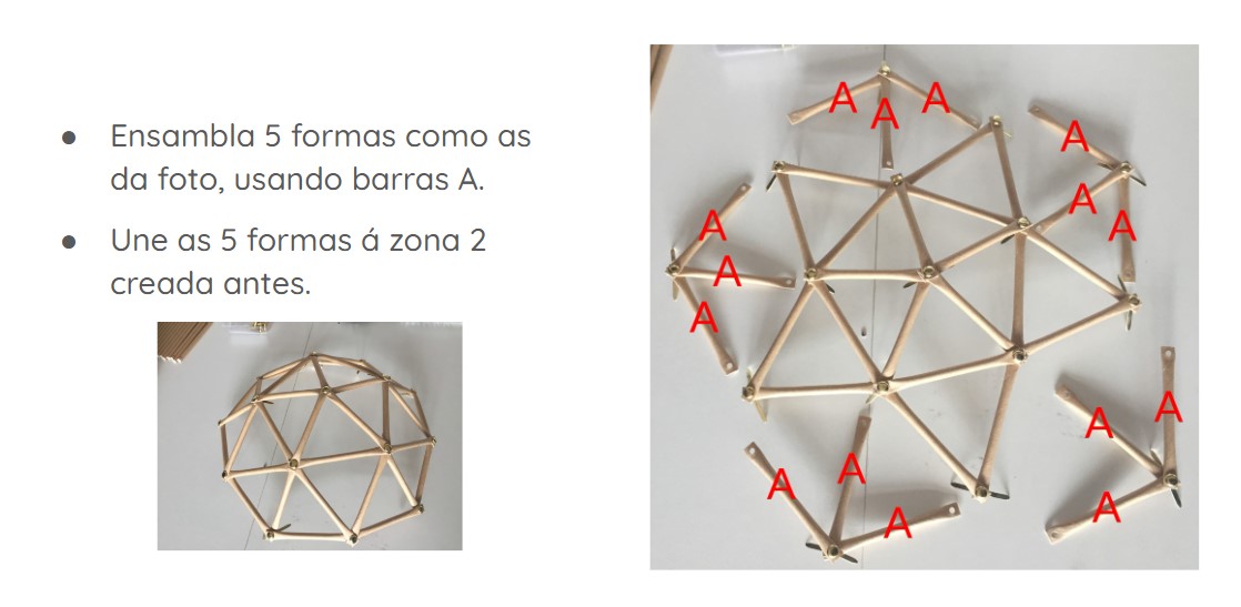 Domo con barras de papel