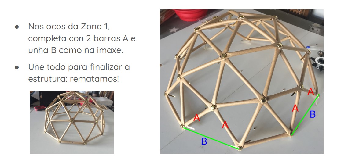 Domo con barras de papel