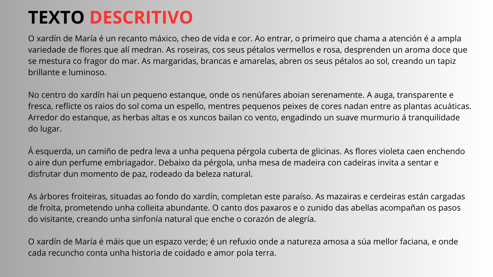Texto descritivo