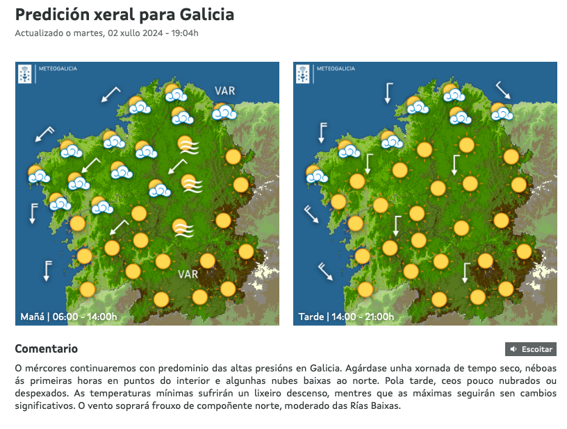 Mapa Meteogalicia