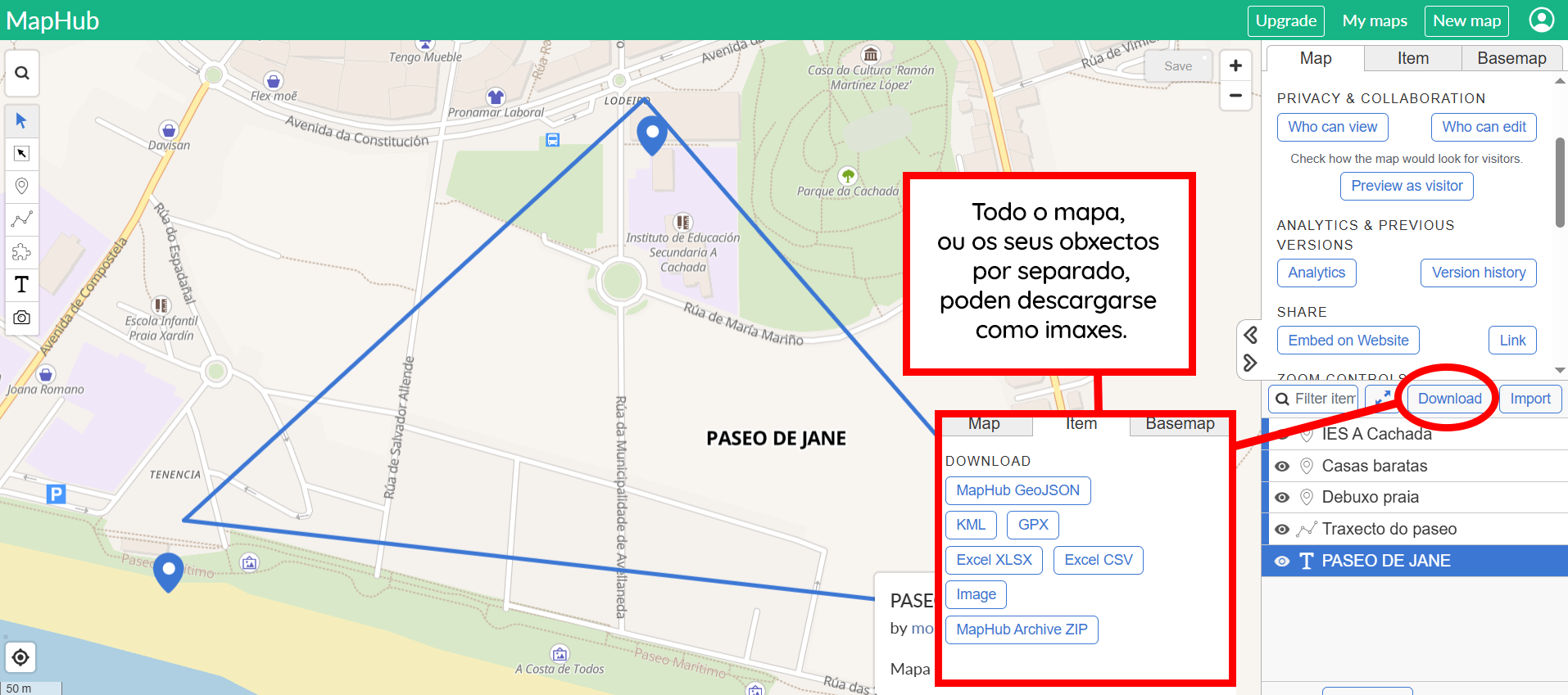 Mapa interactivo con Maphub