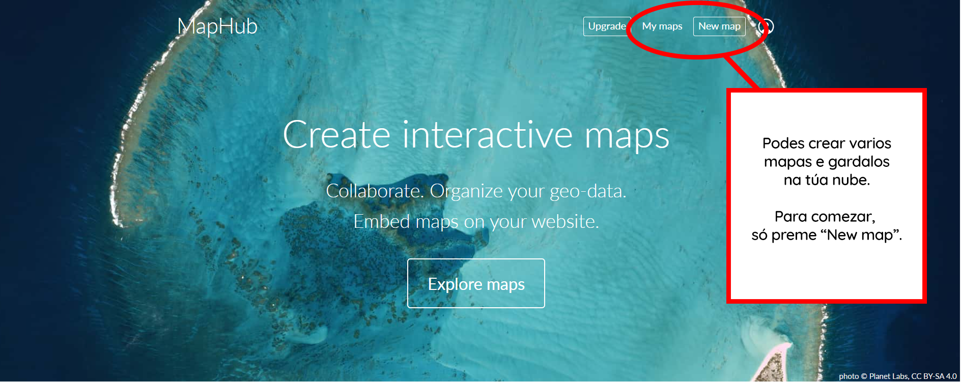 Mapa interactivo con Maphub