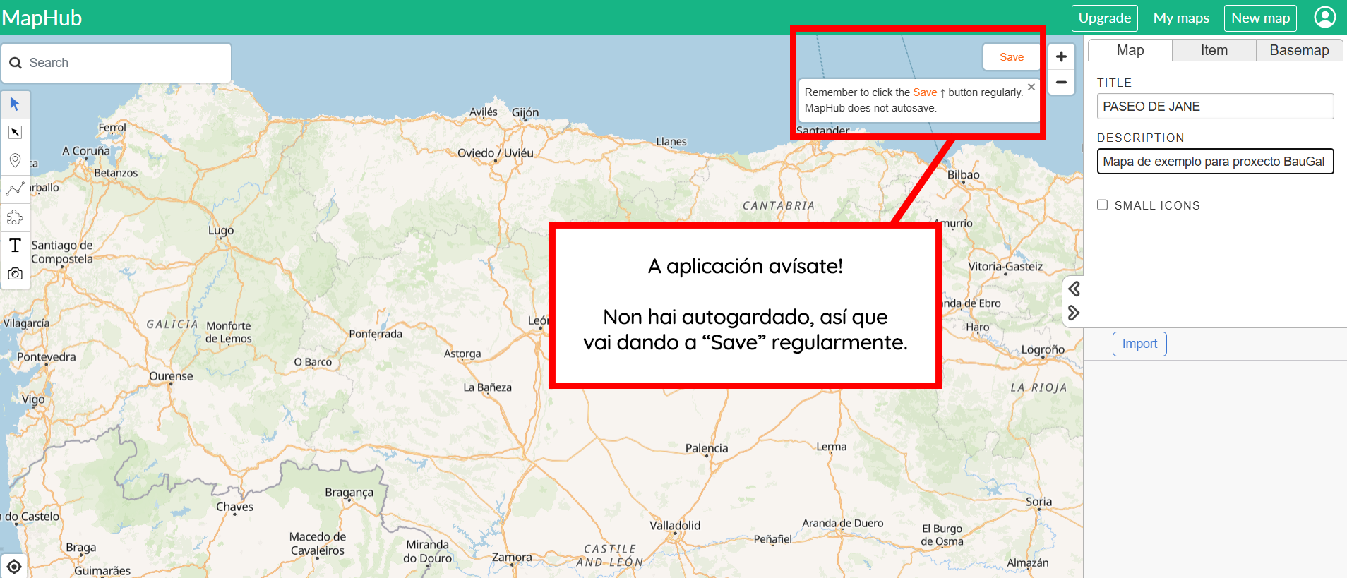 Mapa interactivo con Maphub