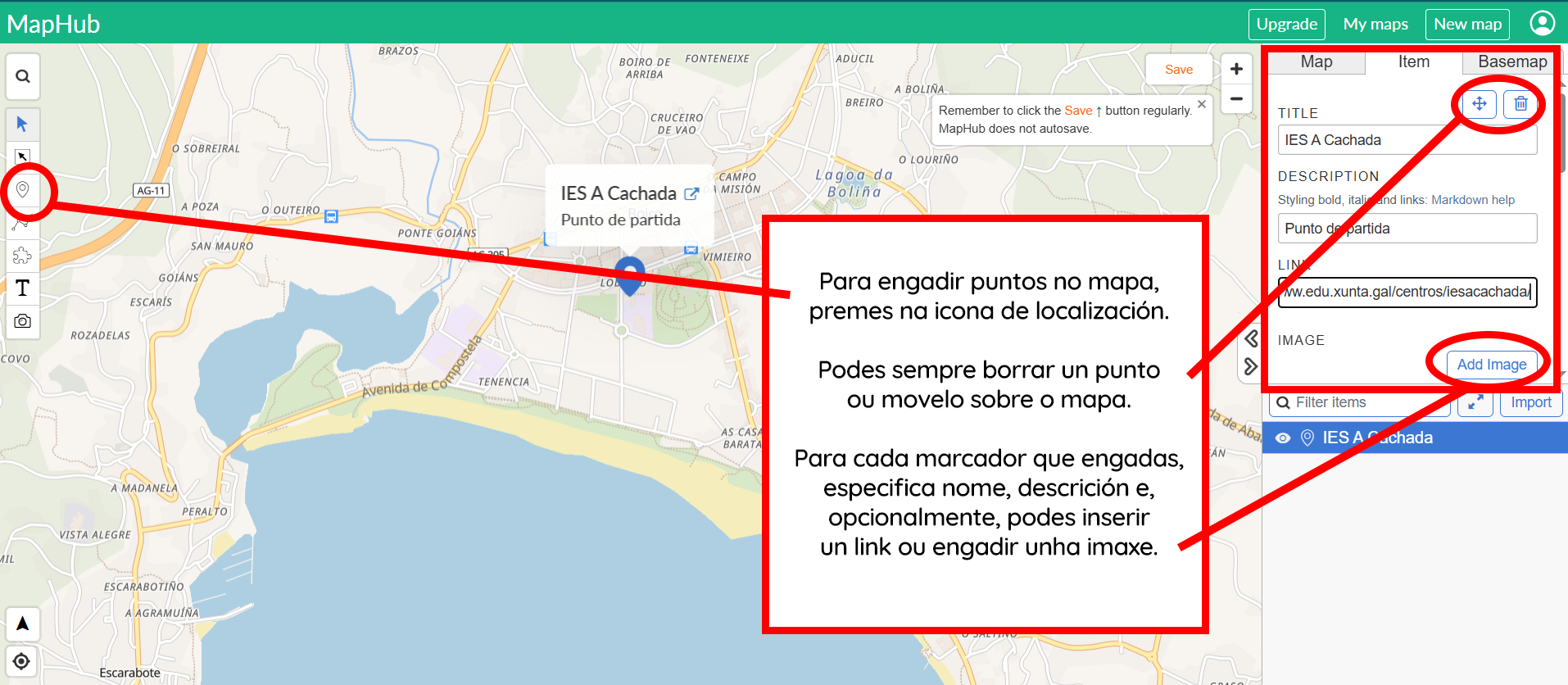 Mapa interactivo con Maphub
